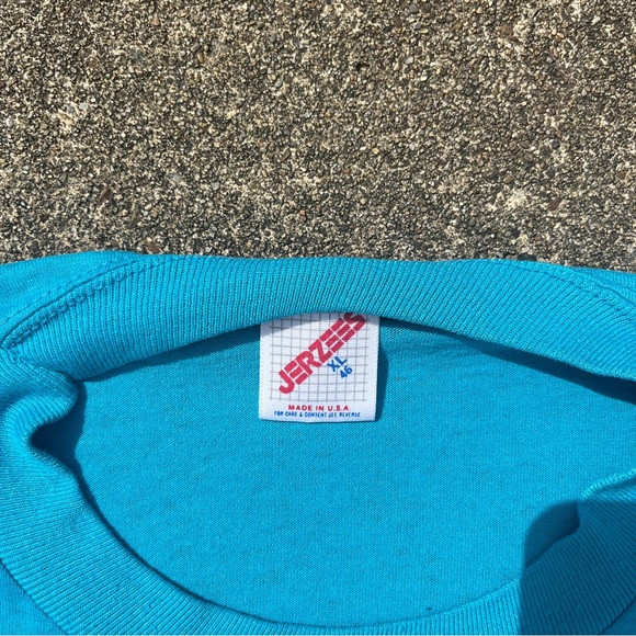 Vintage Blue Jerzees Rehoboth Beach Delaware Single Stitch T-shirt Size XL - Picture 3 of 4